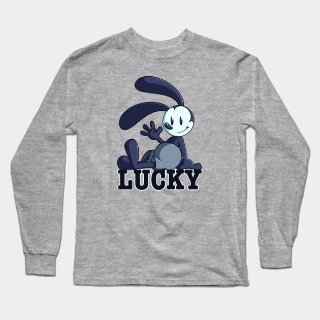 One Lucky Rabbit Long Sleeve T-Shirt by jfeldmanart